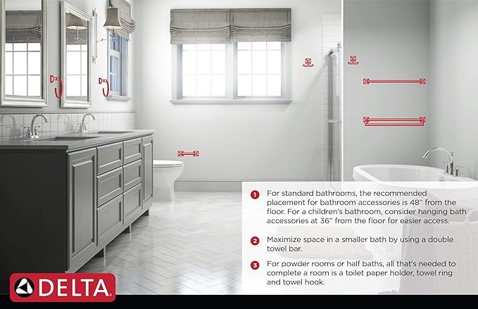 Delta Dansant Bath Towel/Robe Hooks, Bath Hardware Accessory in Brushed Nickel (2-Pack)