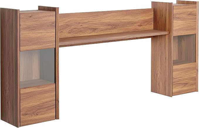 Modway EEI-3436-WAL Visionary Wall Mounted Shelves, Walnut