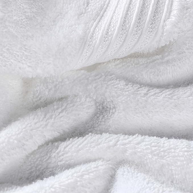 Superior Heritage Egyptian Cotton 3 Piece Towel Set, Assorted Absorbent Towels for Bathroom, Guest Bath, Luxury Home Decor Essentials, Includes 1 Bath, 1 Hand, 1 Face Towel/Washcloth, White