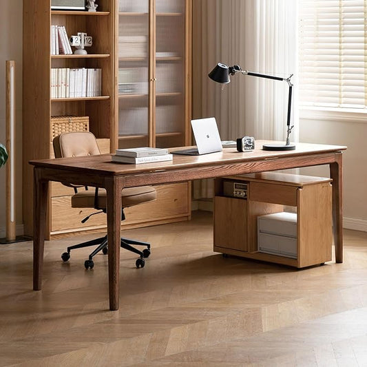 YESWOOD Rectangular Solid Wood Home Office Desk, Modern Dining Table, Writing Computer Desk for Sturdy, Dining Room, Living Room, Office 47.24" W