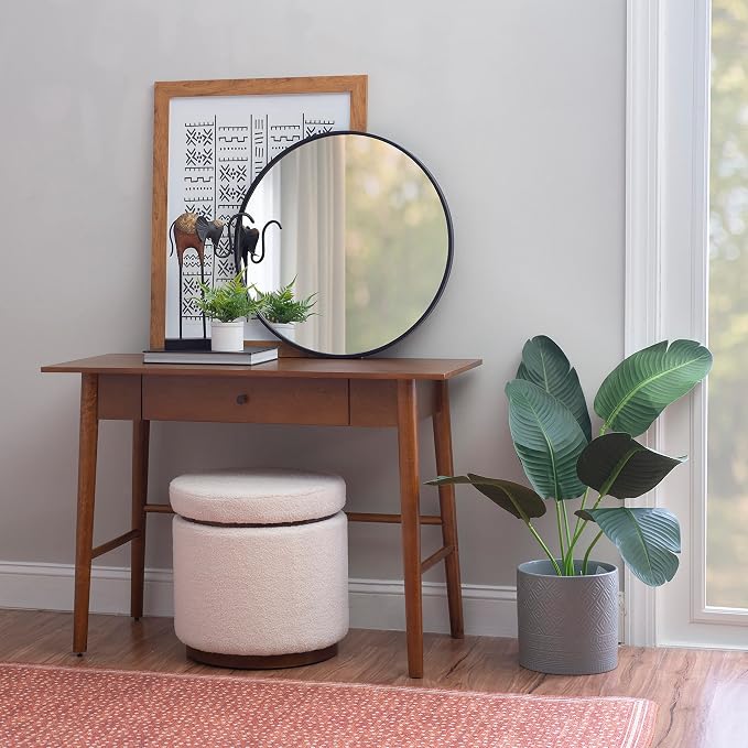 Melissa Mid Century Walnut Desk by Linon