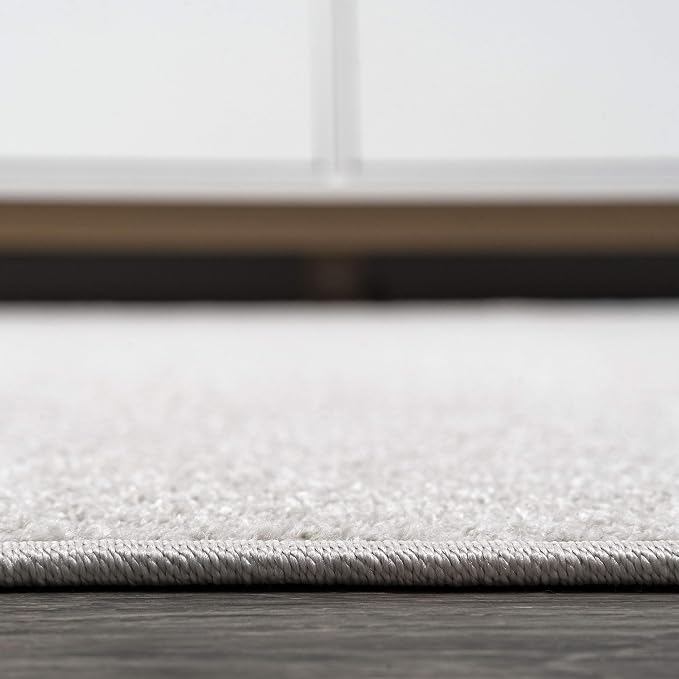 JONATHAN Y Haze Solid Low-Pile Ivory 4x6 Oval Indoor Area Rug, Coastal,Bohemian,Minimalist,Classic, Easy-Cleaning for Living Room,Bedroom,Kitchen,Pet Friendly,Non-Shedding (SEU100D-4OV)