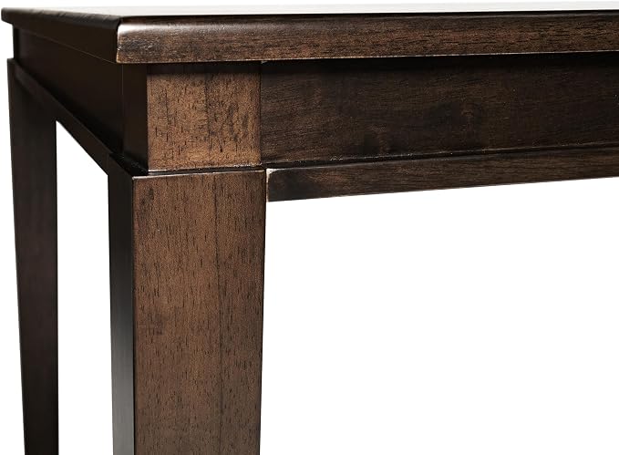 Merrick Lane Hayden 60" Solid Wood Dining Table with Tapered Wooden Legs, Seating for 6, Wenge Matte