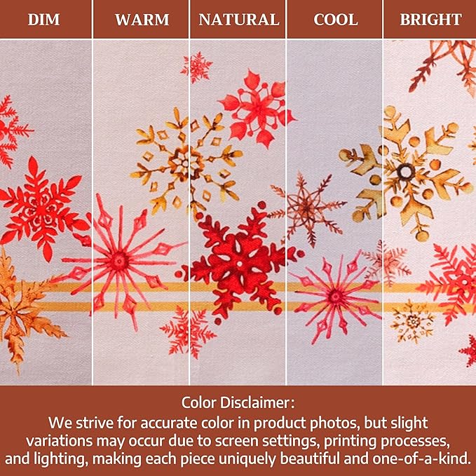 Maison d' Hermine Table Cloth Rectangle Table 100% Cotton 60 x 108 Inches Fall Tablecloth Reusable Everyday Use for Thanksgiving Christmas Decorations Dining Farmhouse Party (Crystal Star)