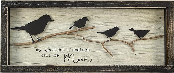 Young's Inc. Wood Greatest Blessing Bird Sign - 16" L x 7" H - Rustic Home Decor - Wood Wall Decor - Bird Decorations