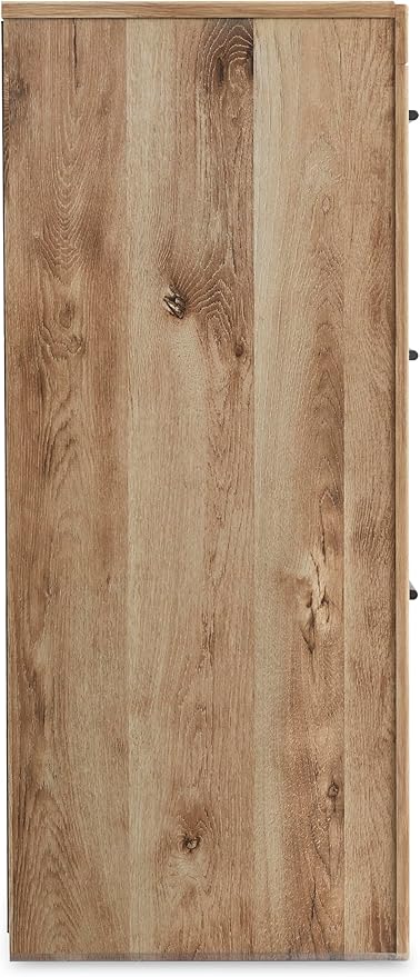 Signature Design by Ashley Hyanna Mid-Century Modern 6 Drawer Dresser, Light Brown & Beige