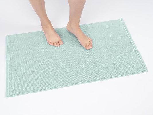 Cotton Paradise 100% Cotton Turkish Bathmat Rug, Soft Absorbent Quick Dry Non Slip, 20x34 Bathmat Rug, Mint Green
