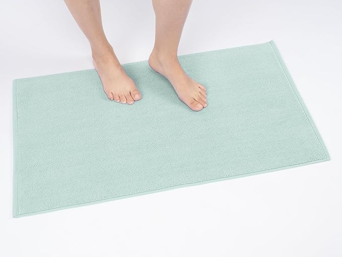 Cotton Paradise 100% Cotton Turkish Bathmat Rug, Soft Absorbent Quick Dry Non Slip, 17x24 Bathmat Rug, Mint Green