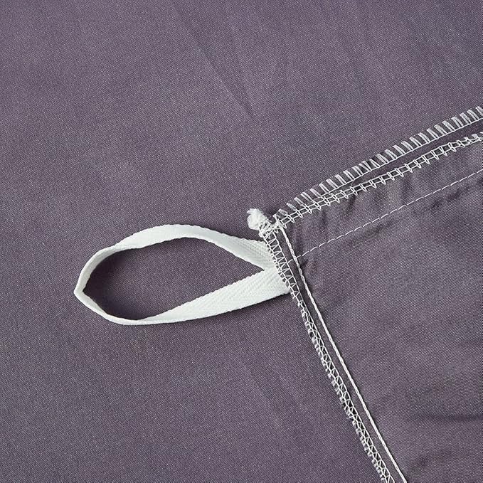 Omelas Grayish Purple Duvet Cover Set Queen Size Modern Minimalist Style Solid Colored Bedding Sets 3 Pieces Soft Microfiber Quilt Covers with Zipper Closure Corner Ties,No Comforter