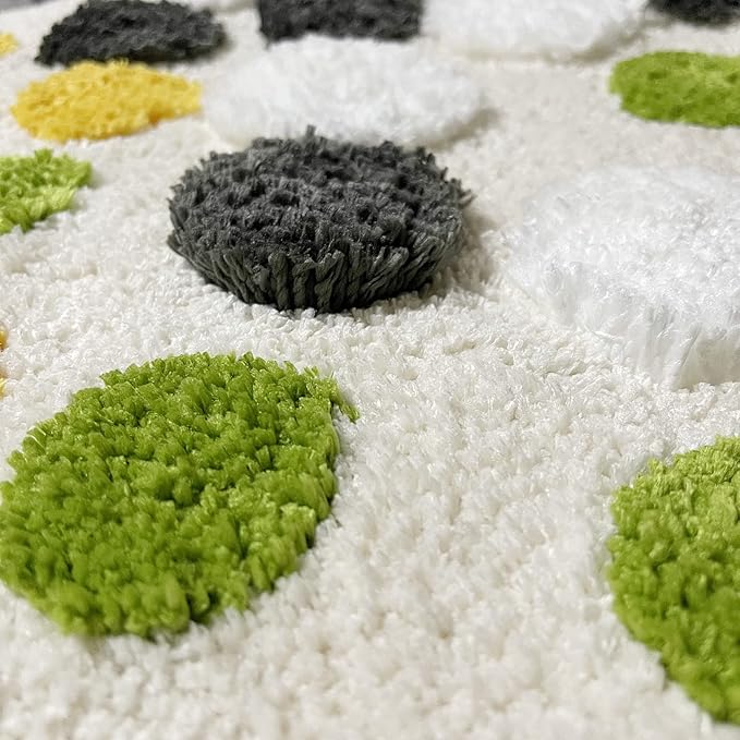 UKELER 3D Moss Bath Rug Decor for Bathroom Soft Shaggy Non Slip Bath Rugs Shower Bathtub Mat Decorative Floor Mats for Home 31.5''x19.7''