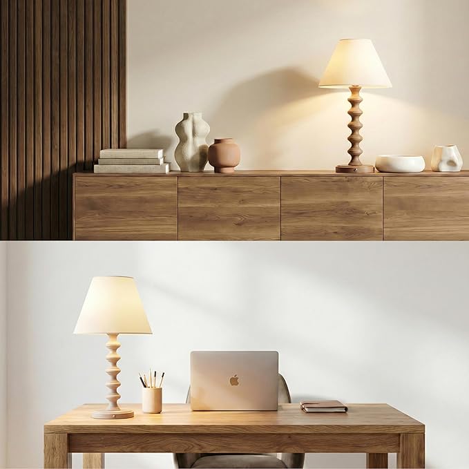 O'Bright Ember Rechargeable Table Lamp (Whitewashed_Baluster)