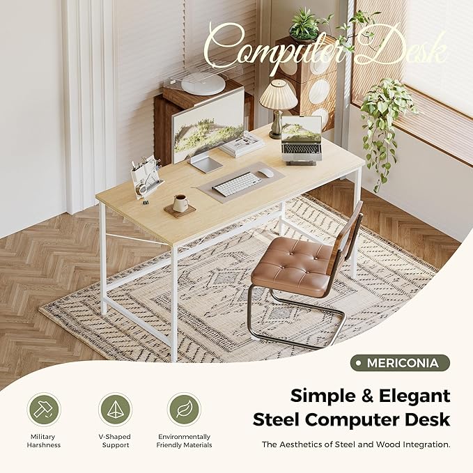 Mericonia 32 inch Computer Desk, Gaming Desk for Small Spaces, Modern Simple Style Table for Home Office, Study Student Writing Table