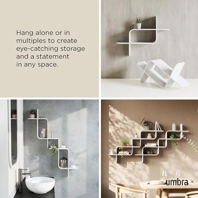 Umbra Montage Wall Shelf, White