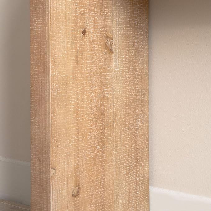 Wood Console Table, 52.6" Retro Narrow Long Sofa Table Behind Couch with Bead Detail and Engineered Wood Finish for Hallway Entryway Living Room Entrance, Natural