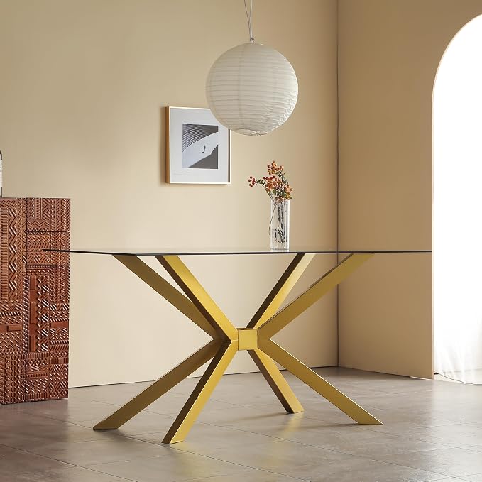 Modern Table Base Gold 29" Metal Dining Table Legs with Suction Cups, Desk Base for Marble,Glass,Wood Top, Furniture Legs for Coffee Table, Home,Kitchen, Office (Gold)