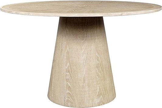 Jofran Nash Mid-Century Modern Round Pedestal Dining Table for Kitchen or Dining Room