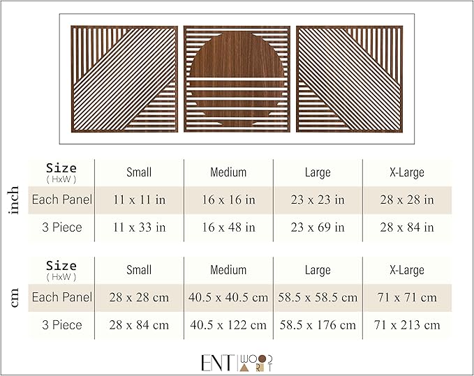Mid Century Modern Wood Wall Art Boho Style, Large Wall Decoration for Retro Interiors, Handcrafted Wooden Wall Art, Boho Wood Wall Decor Gift