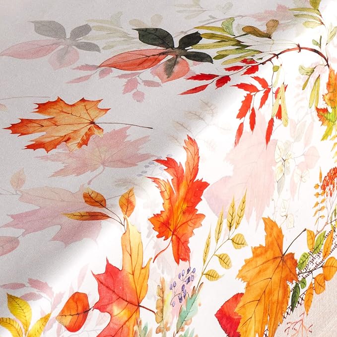 Maison d' Hermine Table Cloth Rectangle Table 100% Cotton 70 x 120 Inches Fall Tablecloth Reusable Everyday Use for Thanksgiving Christmas Decorations Dining Farmhouse Party (Amarante)