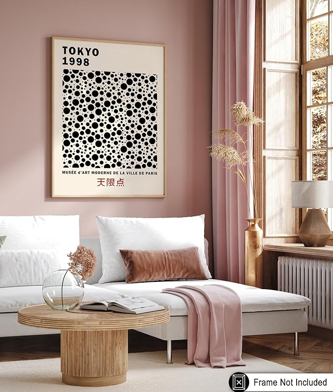 Poster Master Vintage Poster - Retro Pop Art Print - Gift for Artist, Friend - Black Dots, Tokyo, Ville de Paris, Modern, Abstract - Wall Decor for Home, Office, 18x24 Unframed Wall Art