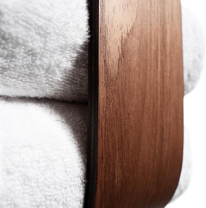 Toilet Paper Holder, Wooden Shelf, Walnut WC Roll Storage, Wall Mount Floating Rolls Rack, Unique Holders for Bathroom, TP Organizer (Oak, Thin)