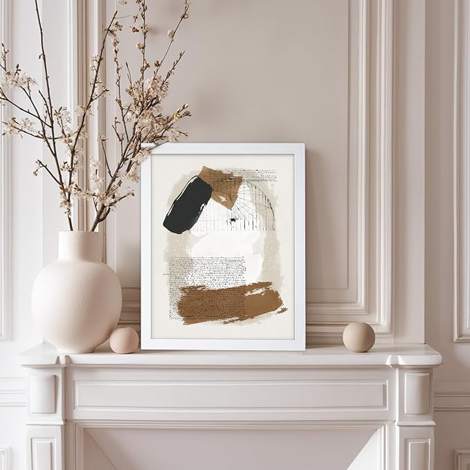 Poster Master Abstract Written Message Poster - Watercolor Print - Note Art - Chic Boho Design - Abstract Illustration - Great Bedroom or Living Room Decor - 11x14 White Framed