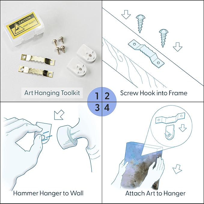 MUDECOR Framed Canvas Print Wall Art Dark Teal and Beige Drip Abstract Contemporary Gradient Illustrations Fine Art Decorative Zen Multicolor Country/Farmhouse Retro for Bedroom - 16"x24" BLACK