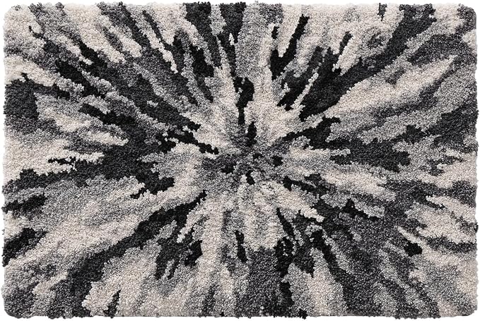 LUMI Bathroom Rugs, Soft Absorbent Bath Mat for Modern Home Decor, Non-Slip Quick-Dry Bath Rug, Machine Washable Floor Mat for Shower and Tub, Entryway, 24"x36", Grey