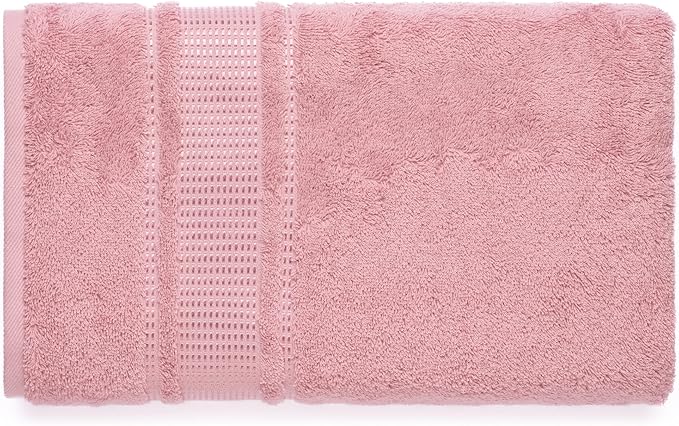 Melissa Linen, 2 Piece Bath Towel Set, Turkish Cotton Bath Towels for Bathroom, Absorbent, Quick Dry, Durable and Soft Shower Towel, 28 in x 55 in, Spa and Hotel Quality, (Pink Bath Towels)