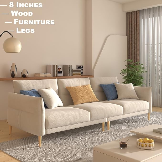 8 Inch Heavy Duty Wood Furniture Legs Set of 4 - Solid Replacement Furniture Feet for Sofas - Wooden Couch Legs Sofa Feet Cabinet Foot - Varnished Finish