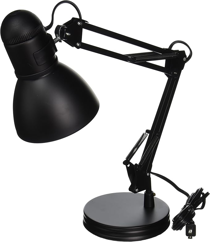 Boston Harbor TL-WK-134E-BK-3L Architect Swing Arm Desk Lamp, 17.3" x 15.9" x 13", Black
