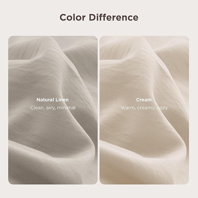 Bedsure Super King Duvet Cover - 3 Pieces Prewashed Cotton-Like Polyester Extra Soft Bedding Set, Includes 1 Duvet Cover 108x98 Inches with Zipper Closure & 2 Pillow Shams, Linen, No Comforter