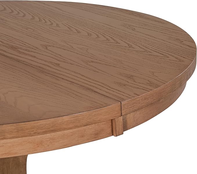 Christopher Knight Home Tokin Extendable Dining Room Table for 6, Wooden Round Expandable Kitchen Table, Vintage Oval Dining Table for Dining Room Kitchen, Walnut