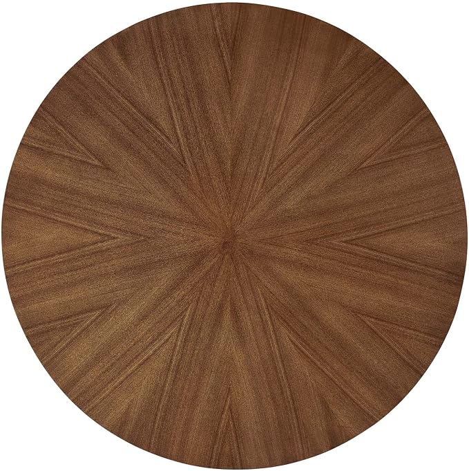 Modway Crossroads 47" Round Wood Dining Table, Walnut