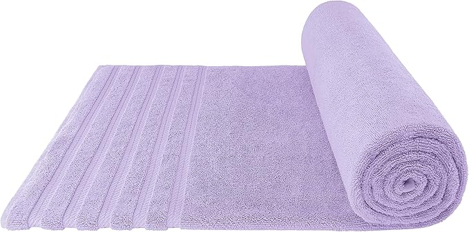 American Soft Linen 35x70 Jumbo Large Bath Towels, 600 GSM 100% Cotton Turkish Bath Sheet, Oversized Luxury Bath Towels for Bathroom Beach and Pool, Lilac