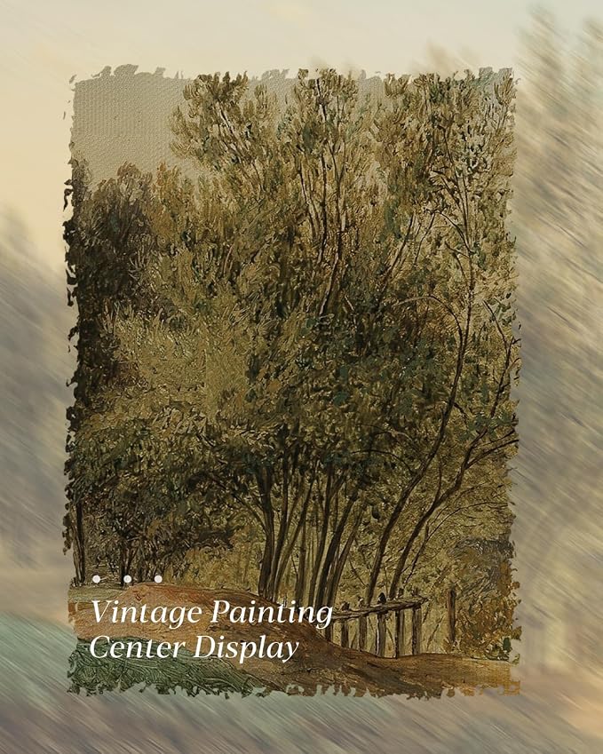 HUARCEY Gold Framed Vintage Wall Art for Living Room, Landscape Painting Prints Shelf Decor for Kitchen, Aesthetic Bedroom Wall Art, Best Gifts for Friends or Family - The Quiet of the Alps 16L x 12W
