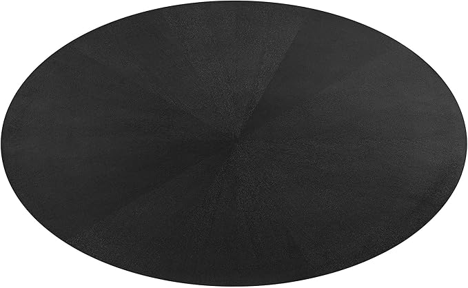 Modway Crossroads 71" Oval Wood Dining Table, Wood Veneer, Seats 6, Easy to Assemble in Black