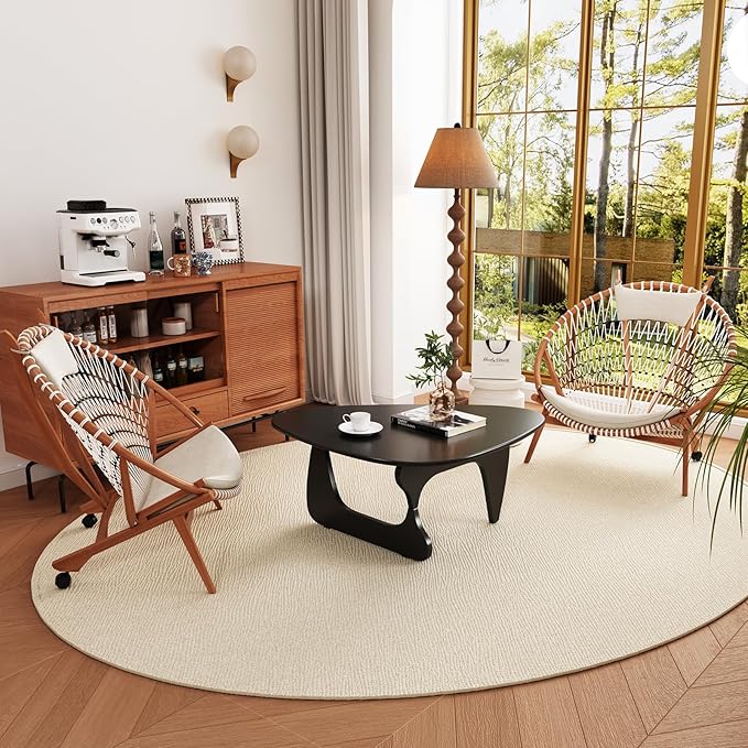 Coffee Tables Wood Small Farmhouse Coffee Table Mid-Century Modern Wood Center Table for Living Room, Black, 35 Inch