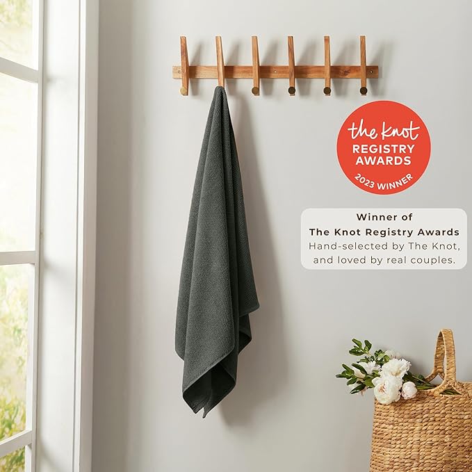 Great Bay Home 100% Cotton Oversized 2 Pack 68x35 Extra Large Towel Set - Absorbent, Quick-Drying, Durable Oversized Bath Sheets for Bathroom Décor (Midnight)