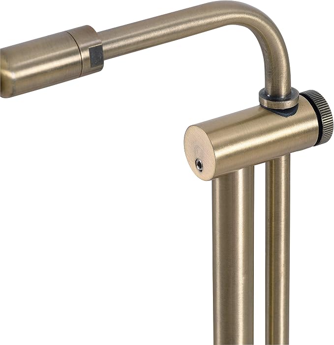 Kenroy Home Denton Floor Lamp with Antique Brass Finish, Classic Style, 50" Height, 10.125" Width, 19.5" Depth