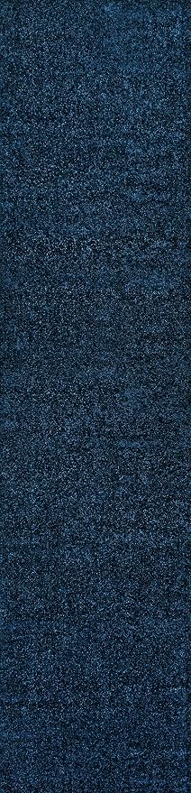 JONATHAN Y Haze Solid Low-Pile Navy Runner Rug 2x8, Coastal,Bohemian,Minimalist,Classic, Easy-Cleaning for Living Room,Bedroom,Kitchen,Pet Friendly,Non-Shedding (SEU100C-28)