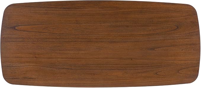 Anwick 53 Inch Writing Desk with Drawers,Wood Desks for Small Spaces,Modern Home Office Desk for Bedroom, Writing Table with Solid Legs for Work and Study, Walnut Finish, Mid Century (Walnut, 53'')