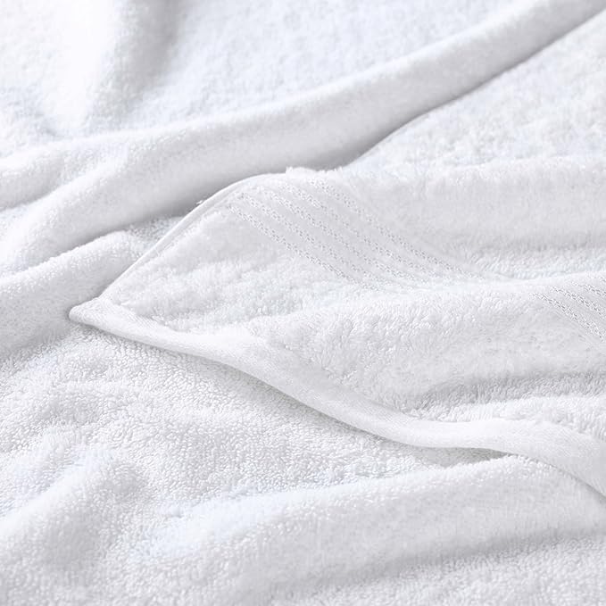 Superior Heritage Egyptian Cotton 3 Piece Towel Set, Assorted Absorbent Towels for Bathroom, Guest Bath, Luxury Home Decor Essentials, Includes 1 Bath, 1 Hand, 1 Face Towel/Washcloth, White