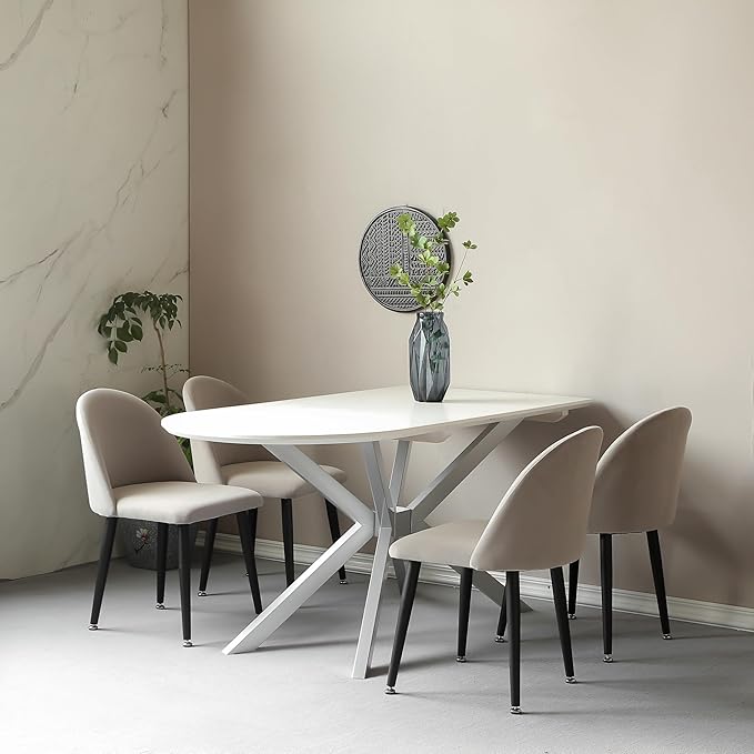 Modern Table Base 29" Metal Dining Table Legs with Suction Cups, Desk Base for Marble,Glass,Wood Top, Furniture Legs for Coffee Table,Home,Kitchen, Office (Silver)