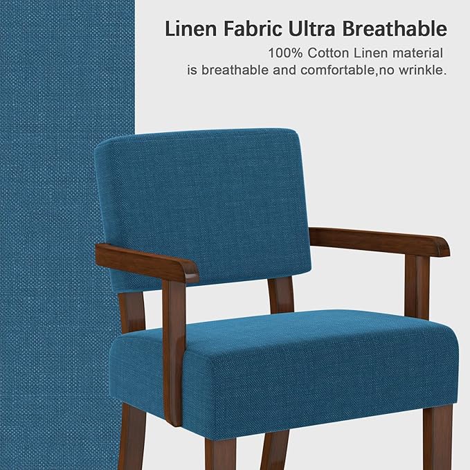 Accent Chair with Solid Wood Frame,Arm Chairs with Soft Seat and Armrests,Upholstered Reading Leisure Chair for Living Room,Bedroom,Office,Waiting Room