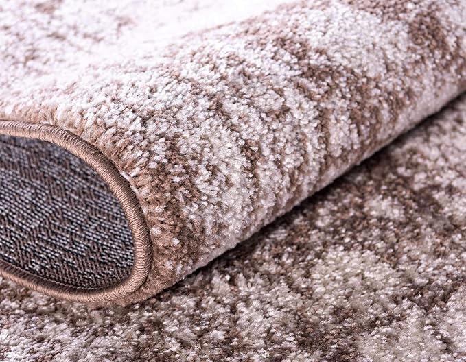 Unique Loom Bromley Collection Area Rug - Wells (2' x 8' 8" Runner, Light Brown/ Ivory)