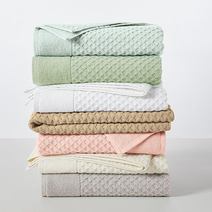 Great Bay Home Oversized Bath Sheets - 100% Cotton 2 Pack 68x35 Extra Large Towel - Absorbent, Durable, Quick-Dry Towels for Bathroom (Pink)