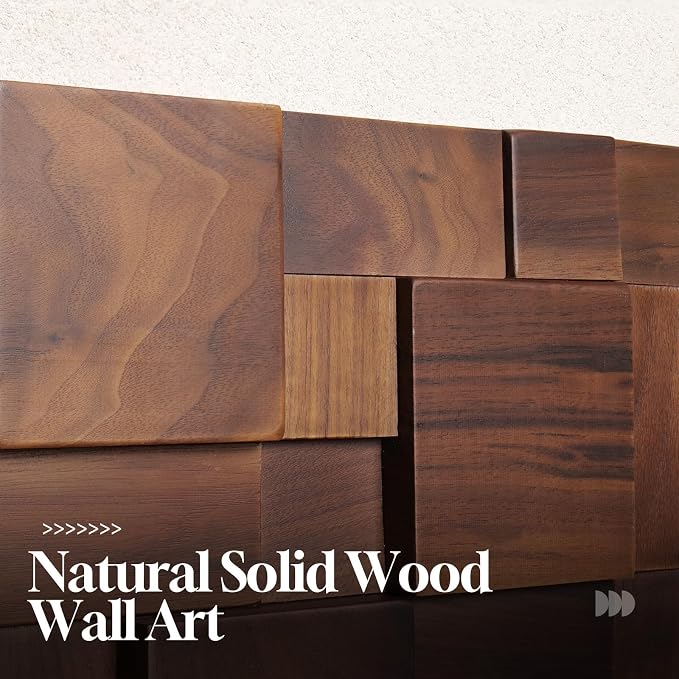 Framed 3D Wood Wall Art Decor for Living Room, 4 Piece Abstract Modern Minimalist Neutral Textured Artwork for Walls, Black Brown Beige Wall Decor for Dining Room, Hallway, Bedroom, Office