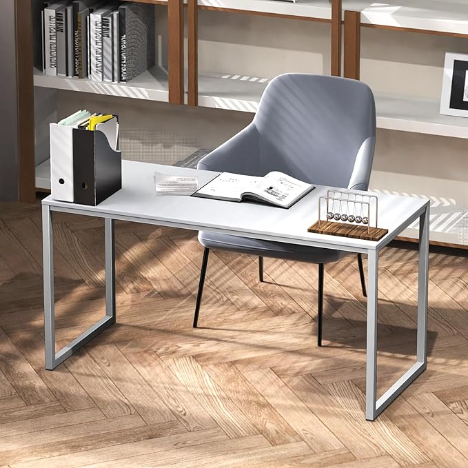 SHW Mission 40-Inch Home Office Computer Desk, White