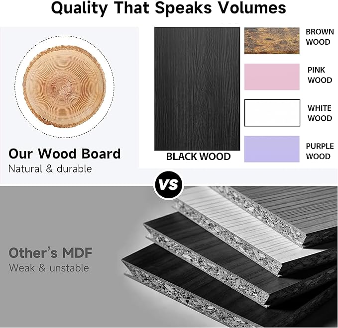 OPNICE Desk Organizers and Accessories, Adjustable Computer Monitor Stand Riser, Laptop Stand, Office Desk Accessories & Workspace Organizers for Women, Purple Wood