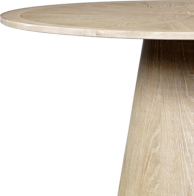 Jofran Nash Mid-Century Modern Round Pedestal Dining Table for Kitchen or Dining Room